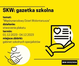 Prace plastyczne na „Międzynarodowy Dzień Wolontariusza”