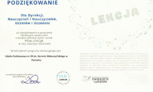 Podziękowanie – Psia Lekcja
