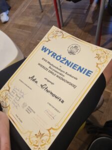 Sukces Ady w Konkursie Recytatorskim