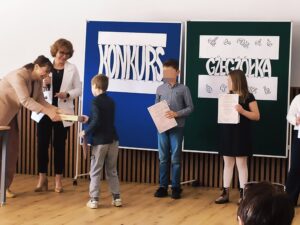 Krzysztof Urbaniak z klasy 2D laureatem Konkursu ortograficznego GŻEGŻÓŁKA