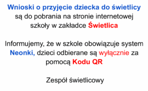 Ogłoszenie – świetlica