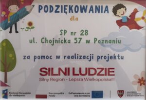 Podziękowanie dla szkoły