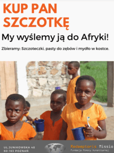 Szczoteczki, pasty i mydła wysłaliśmy do Afryki!