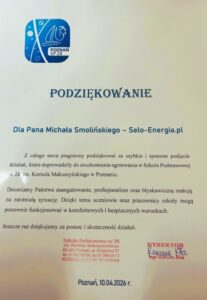Podziękowania dla Selo-Energia.pl