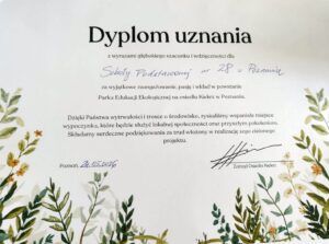 Podziękowania dla szkoły